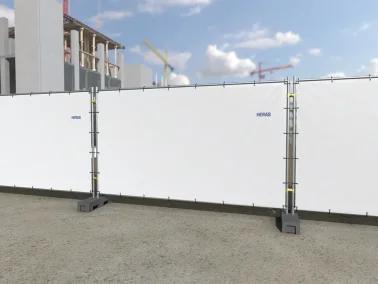 HERAS Bauzaunplane weiss 35/18m