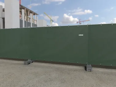 HERAS Bauzaunnetz, winddurchlässig, grün, 50 m