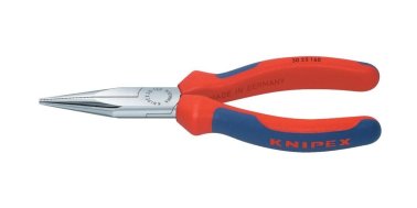 KNIPEX Langbeckzange, flach-runde Backen, Mehrkomponenten-Griff