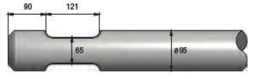 Spitzmeißel passend für Epiroc/Atlas Copco - Variante: SB 450, SB 452, SBC 800, SBC 850, TEX 400H/HS