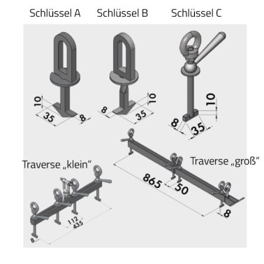 Probst Schlüssel B für Schachtdeckelheber