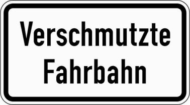 VZ 1007-35 Verschmutzte Fahrbahn