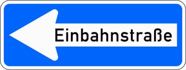 VZ 220-10 Einbahnstraße linksweisend