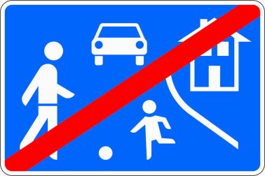 VZ 325.2 Ende eines verkehrsberuhigten Bereichs