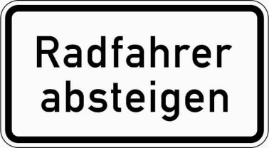 VZ 1012-32 Radfahrer absteigen