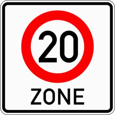 VZ 274.1-20 Beginn einer Tempo 20-Zone