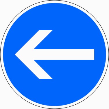 VZ 211-10 Vorgeschriebene Fahrtrichtung hier links