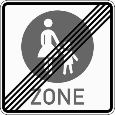 VZ 242.2 Ende einer Fußgängerzone
