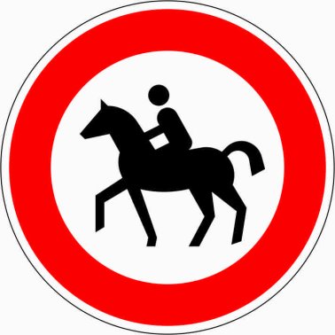 VZ 257-51 Verbot für Reiter