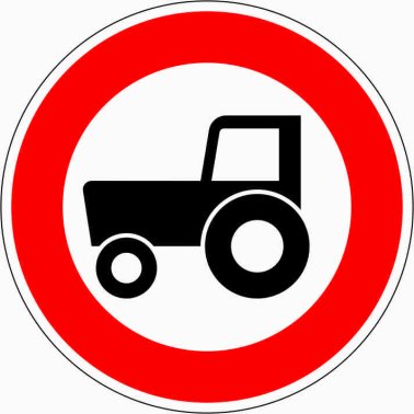 VZ 257-58 Verbot für Kraftfahrzeuge und Züge, die nicht schneller als 25 km/hfahren können oder dürfen