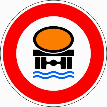 VZ 269 Verbot für Fahrzeuge mit wassergefährdender Ladung