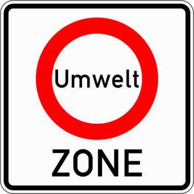 VZ 270.1 Beginn einer Verkehrsverbotszonezur Verminderung schädlicher Luftverunreinigungen in einer Zone