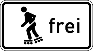 VZ 1020-13 Inline-Skaten und Rollschuhfahren frei