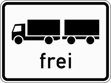 VZ 1024-13 Lastkraftwagen mit Anhänger frei