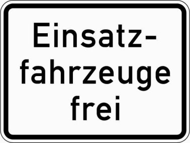 VZ 1026-33 Einsatzfahrzeuge frei