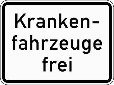 VZ 1026-34 Krankenfahrzeuge frei