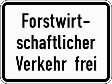 VZ 1026-37 Forstwirtschaftlicher Verkehr frei