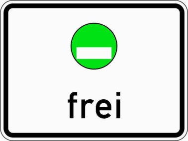 VZ 1031-52 Freistellung vom Verkehrsverbot nach § 40 Abs. 1 BlmSchG - grüne Plakette frei