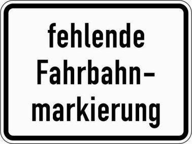 VZ 1007-39 fehlende Fahrbahnmarkierung