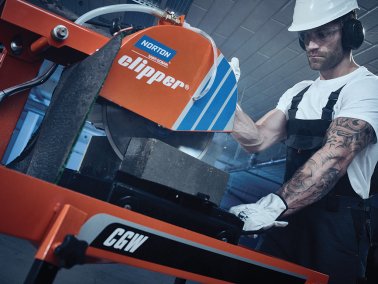 Aktion Norton Clipper Tischsäge CGW mit 3x Norton Diamantscheibe Vulcan TP Beton 350x25,4mm