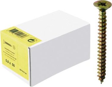 Spanplattenschraube, Senkkopf, PZ, Vollgewinde, gelb, Handelsverpackung