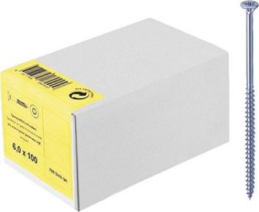 Spanplattenschraube, Senkkopf, PZ, Voll-/Teilgewinde, blau, Handelsverpackung