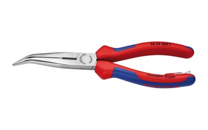 KNIPEX Flachrundzange, gebogen, mit Befestigungsöse