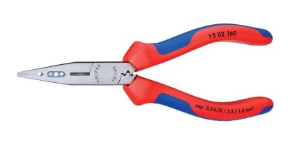 KNIPEX Verdrahtungszange Nr. 13 02 160, Mehrkomponenten-Griff, 160mm