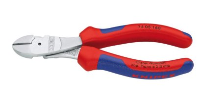KNIPEX Kraft-Seitenschneider, Mehrkomponenten-Griff, verchromt