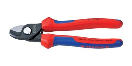 KNIPEX Kabelschere, Mehrkomponenten-Griff, 165 mm