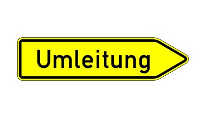 VZ 454-20 Umleitungswegweiser, rechtsweisend