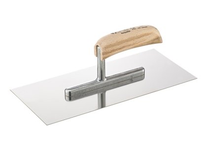 Glättekelle, Holzgriff, rostfrei, 280x130 mm