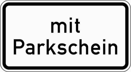 VZ 1053-31 Mit Parkschein