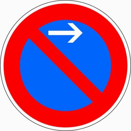 VZ 286-21 Eingeschränktes Haltverbot Anfang (Aufstellung links)