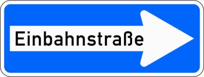 VZ 220-20 Einbahnstraße rechtsweisend