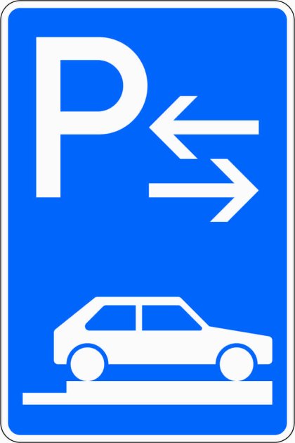 VZ 315-88 Parken auf Gehwegen Mitte