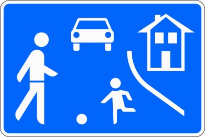 VZ 325.1 Beginn eines verkehrsberuhigten Bereichs
