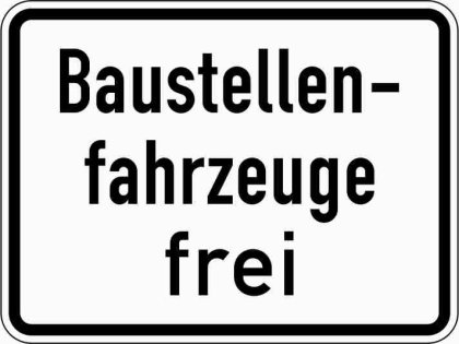 VZ 1028-30 Baustellenfahrzeuge frei