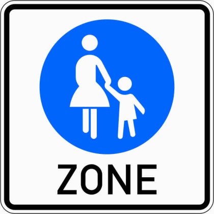 VZ 242.1 Beginn einer Fußgängerzone