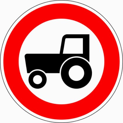 VZ 257-58 Verbot für Kraftfahrzeuge und Züge, die nicht schneller als 25 km/hfahren können oder dürfen