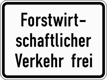 VZ 1026-37 Forstwirtschaftlicher Verkehr frei