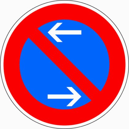 VZ 286-30 Eingeschränktes Haltverbot Mitte (Aufstellung rechts)