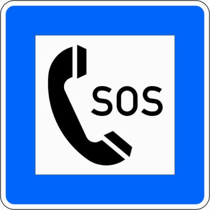 Verkehrszeichen VZ 365-51 Notrufsäule