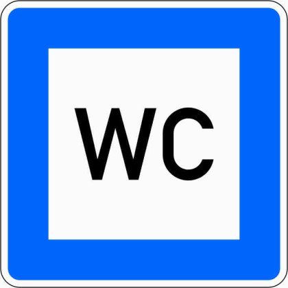 Verkehrszeichen VZ 365-58 Toilette