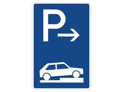 VZ 315-77 Parken auf Gehwegen Ende