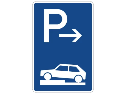 VZ 315-72 Parken auf Gehwegen Ende