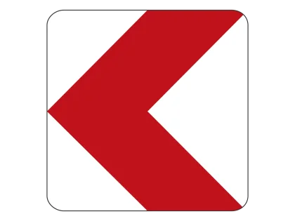 VZ 625-10 Richtungstafel in Kurven, linksweisend