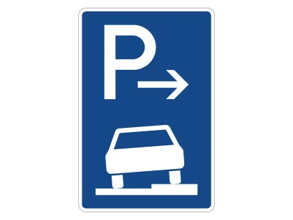 VZ 315-57 Parken auf Gehwegen Ende