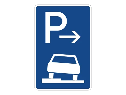 VZ 315-52 Parken auf Gehwegen Ende