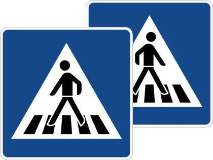 VZ 350-40 Fußgängerüberweg, doppelseitig (-10/-20)